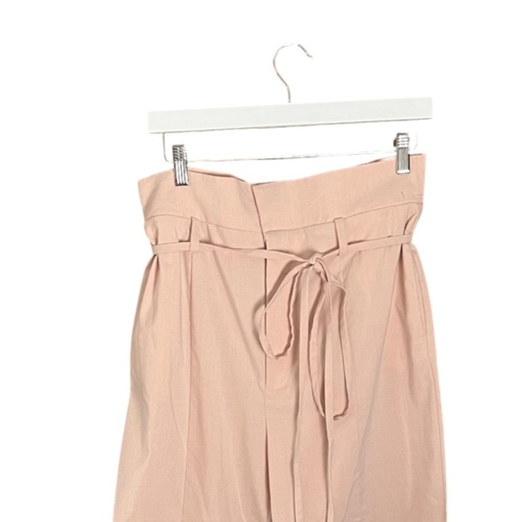 New 1.STATE Women’s High-Waisted Tie Front Pleated Trousers | Size 10 | Pink - Picture 3 of 14